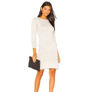 Callahan Revolve Heather Grey Knit Long Sleeve Sweater Dress‎ Size Large NWT